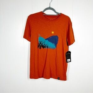 NEW United by Blue Orange Mountains Ink Graphic Short Sleeve Tee Small